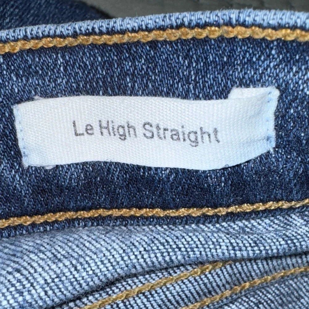Frame Denim Le High Straight Stagger Raw Hem Jeans in Orlena. Size 26 VGUC - Picture 9 of 15